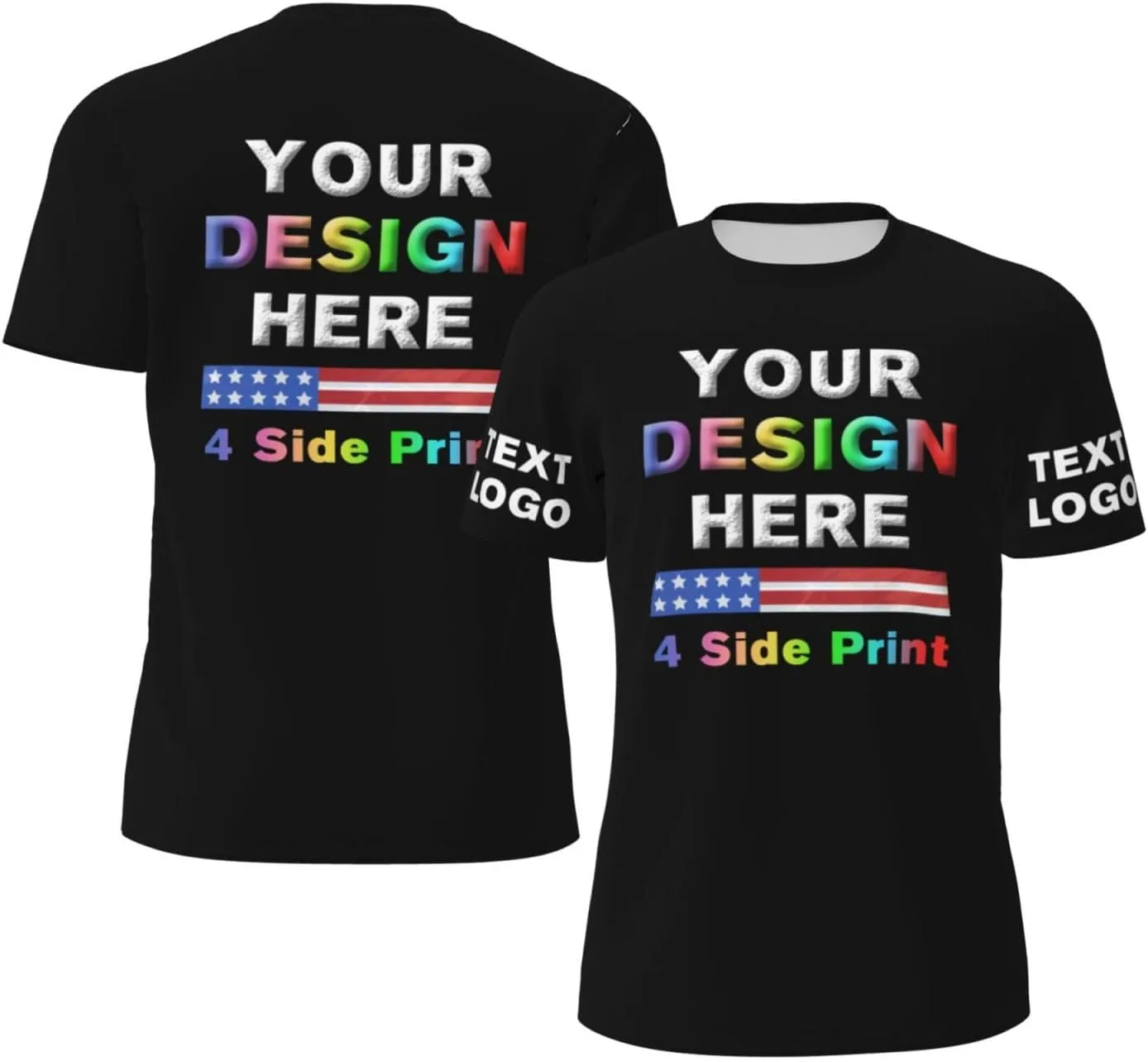 Футболка Custom T Shirts для мужчин с нанесением дизайна, текста и фото на перед, заднюю часть и рукава
Футболка Custom T Shirts для мужчин с нанесением дизайна, текста и фото на перед, заднюю часть и рукава