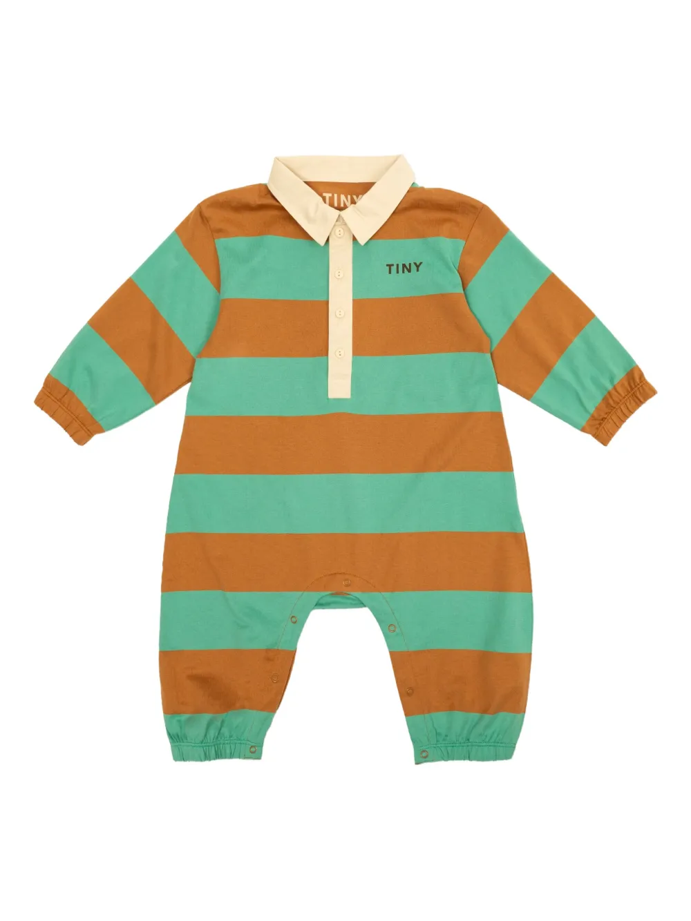 Полосатый комбинезон с воротником-поло Tiny Cottons, зеленый
Полосатый комбинезон с воротником-поло Tiny Cottons, зеленый