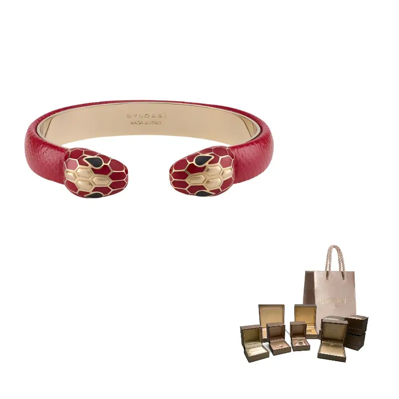 BVLGARI Кожаный, Gold Plated, латунный, Water Snake Skin браслет Women's красный
BVLGARI Кожаный, Gold Plated, латунный, Water Snake Skin браслет Women's красный