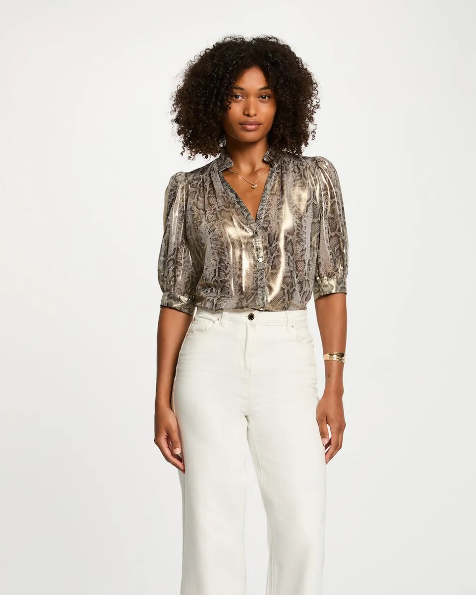 Женская приталенная рубашка с объемными рукавами Morgan, серый
Женская приталенная рубашка с объемными рукавами Morgan, серый