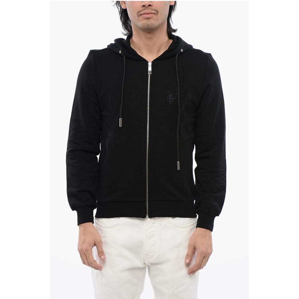 Толстовка с капюшоном из начесаного хлопка на молнии со стразами Tribal John Richmond, Black
Толстовка с капюшоном из начесаного хлопка на молнии со стразами Tribal John Richmond, Black