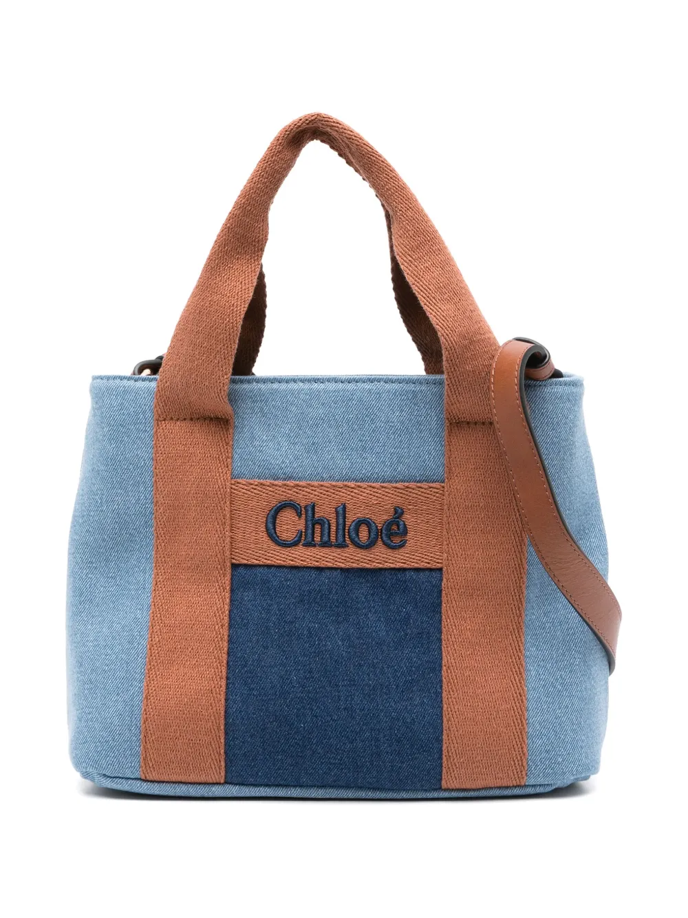 Джинсовая сумка-тоут с вышитым логотипом Chloé Kids, синий
Джинсовая сумка-тоут с вышитым логотипом Chloé Kids, синий