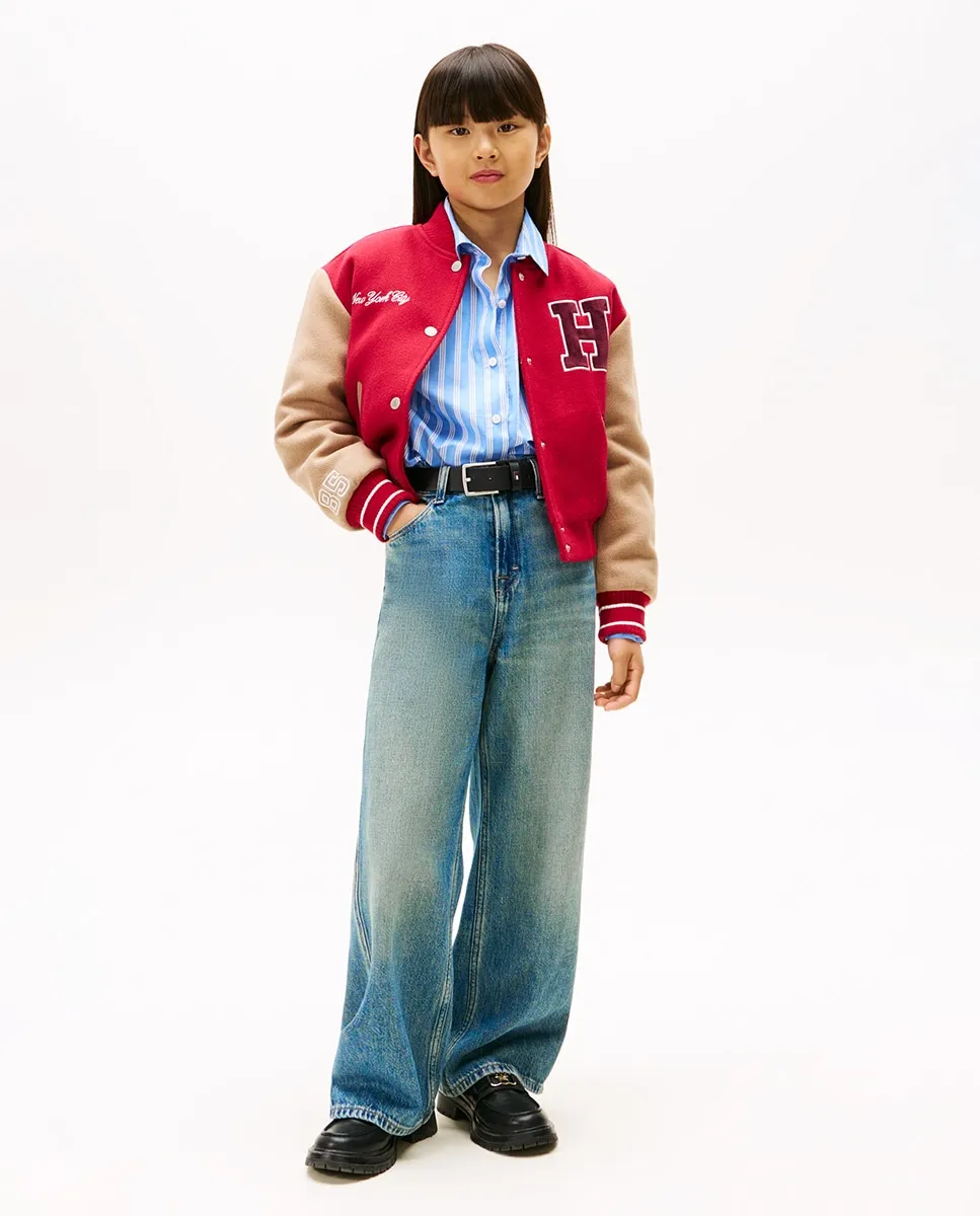 Детские джинсы для девочки с принтом флага на кармане Tommy Hilfiger, синий
Детские джинсы для девочки с принтом флага на кармане Tommy Hilfiger, синий