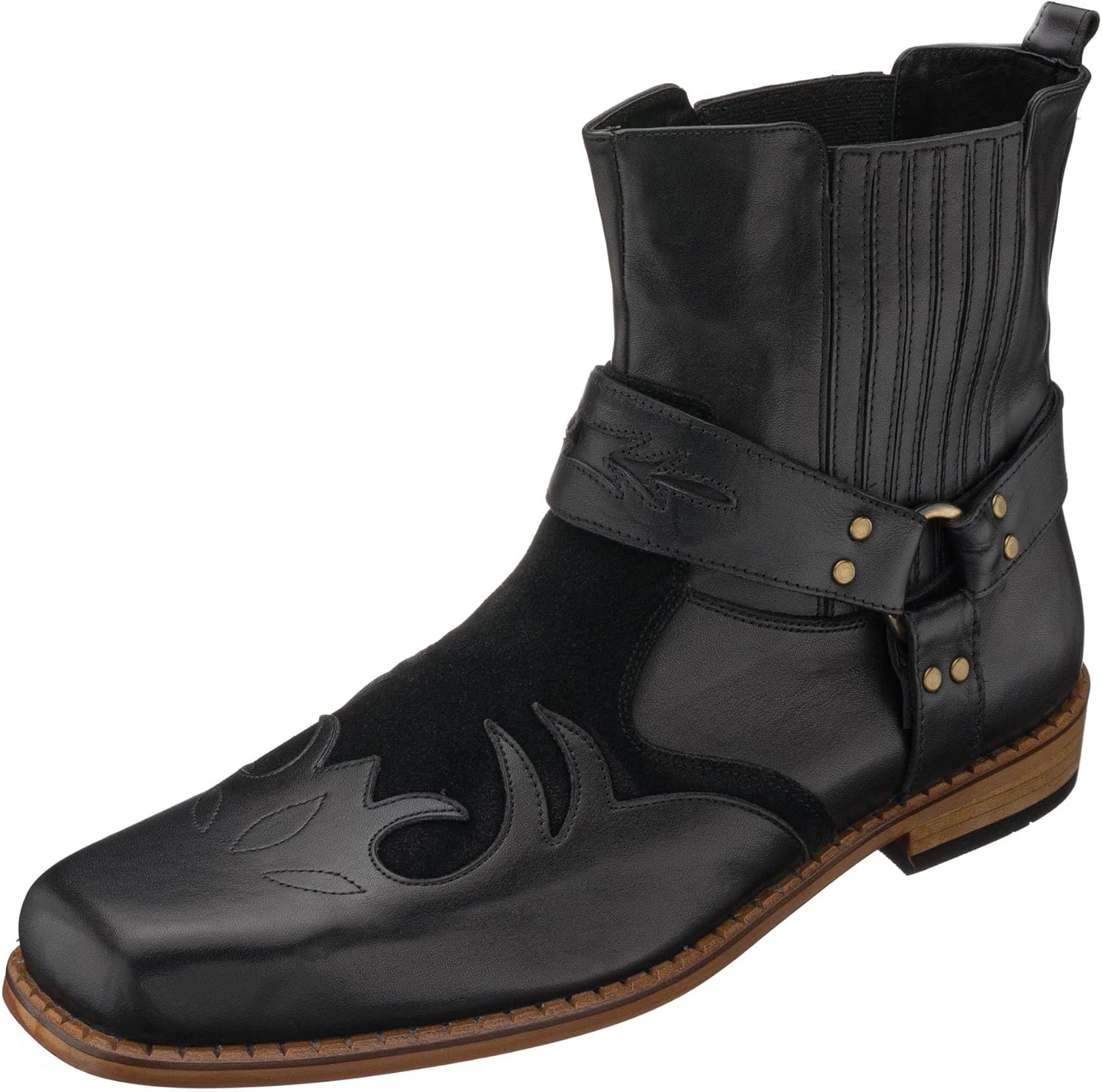 Мужские черные кожаные сандали DALGALA с квадратным носком, ручной работы, вестерн с пряжкой, ковбойские ботинки до щиколотки
Мужские черные кожаные сандали DALGALA с квадратным носком, ручной работы, вестерн с пряжкой, ковбойские ботинки до щиколотки