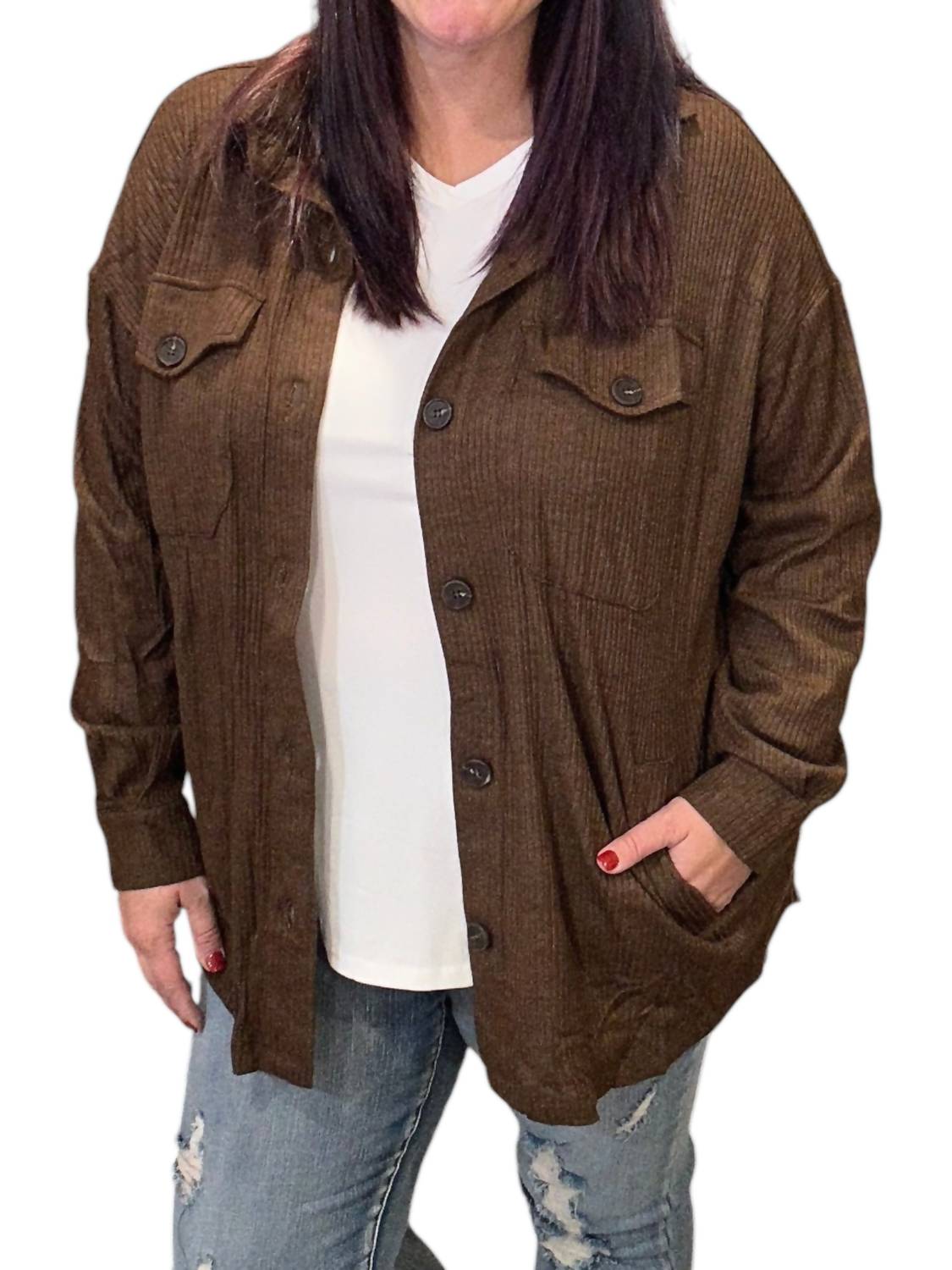 Длинный свитер в рубчик цвета «меланж» коричневого цвета ZENANA
Длинный свитер в рубчик цвета «меланж» коричневого цвета ZENANA