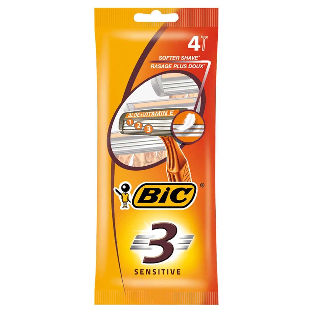 Бритва BiC 3 Sensitive с 3 лезвиями, 4 шт
Бритва BiC 3 Sensitive с 3 лезвиями, 4 шт