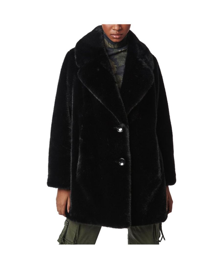 Женское пальто-трапеция из искусственного меха Bernardo, Black
Женское пальто-трапеция из искусственного меха Bernardo, Black