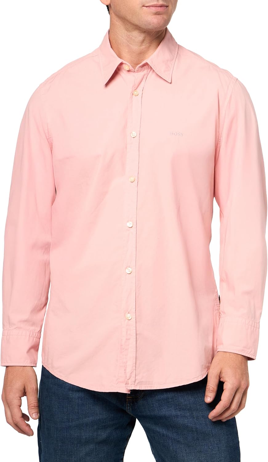 BOSS Мужская мягкая фланелевая рубашка на пуговицах, Pink Chalk
BOSS Мужская мягкая фланелевая рубашка на пуговицах, Pink Chalk