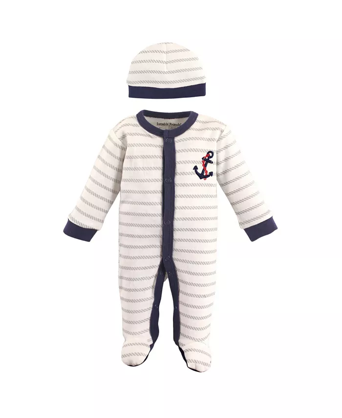 Комплект для новорожденных мальчиков из хлопка: боди с кнопками и шапочка, 2 предмета, Anchor, Preemie Luvable Friends, синий
Комплект для новорожденных мальчиков из хлопка: боди с кнопками и шапочка, 2 предмета, Anchor, Preemie Luvable Friends, синий