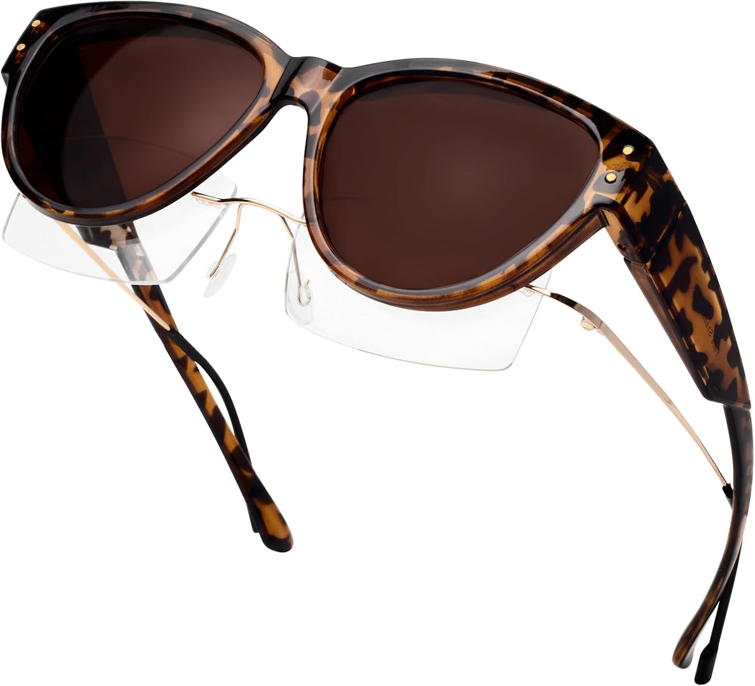 Солнцезащитные очки с поляризованным покрытием, надеваемые поверх обычных очков, женские солнцезащитные очки с защитой от УФ-излучения, легкие Face Shadow, Brown Leopard Frame / Brown Lens
Солнцезащитные очки с поляризованным покрытием, надеваемые поверх обычных очков, женские солнцезащитные очки с защитой от УФ-излучения, легкие Face Shadow, Brown Leopard Frame / Brown Lens