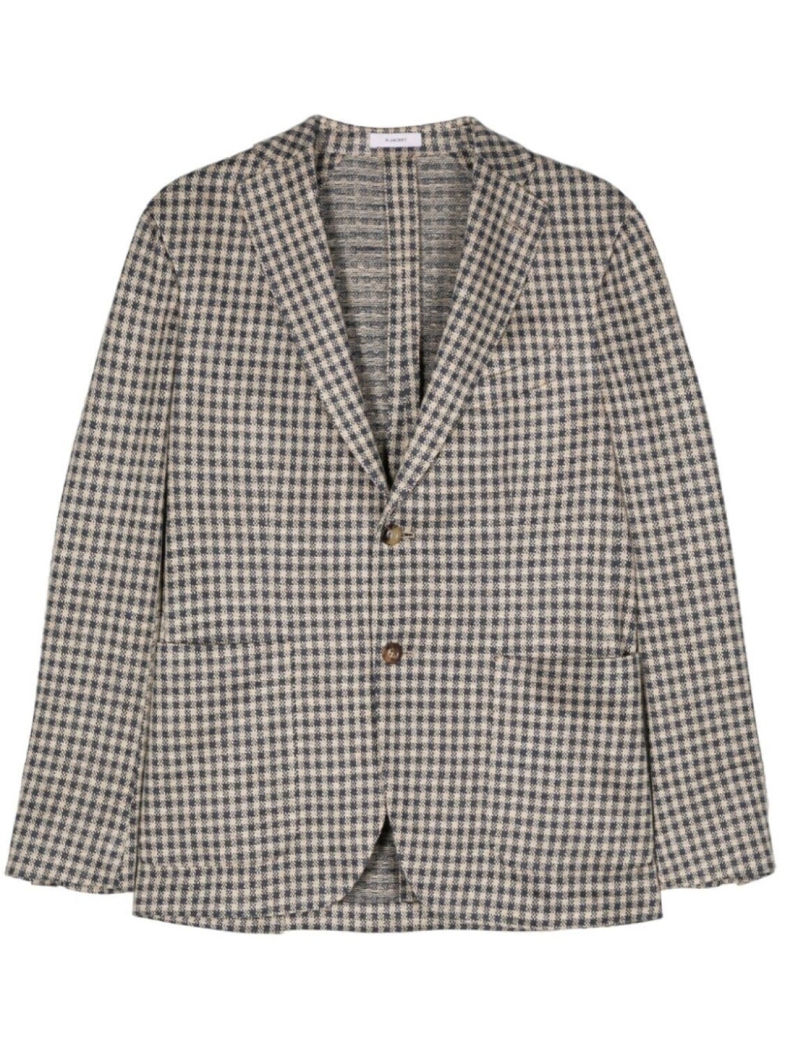 Boglioli льняной пиджак в ломаную клетку, серый 
Boglioli льняной пиджак в ломаную клетку, серый