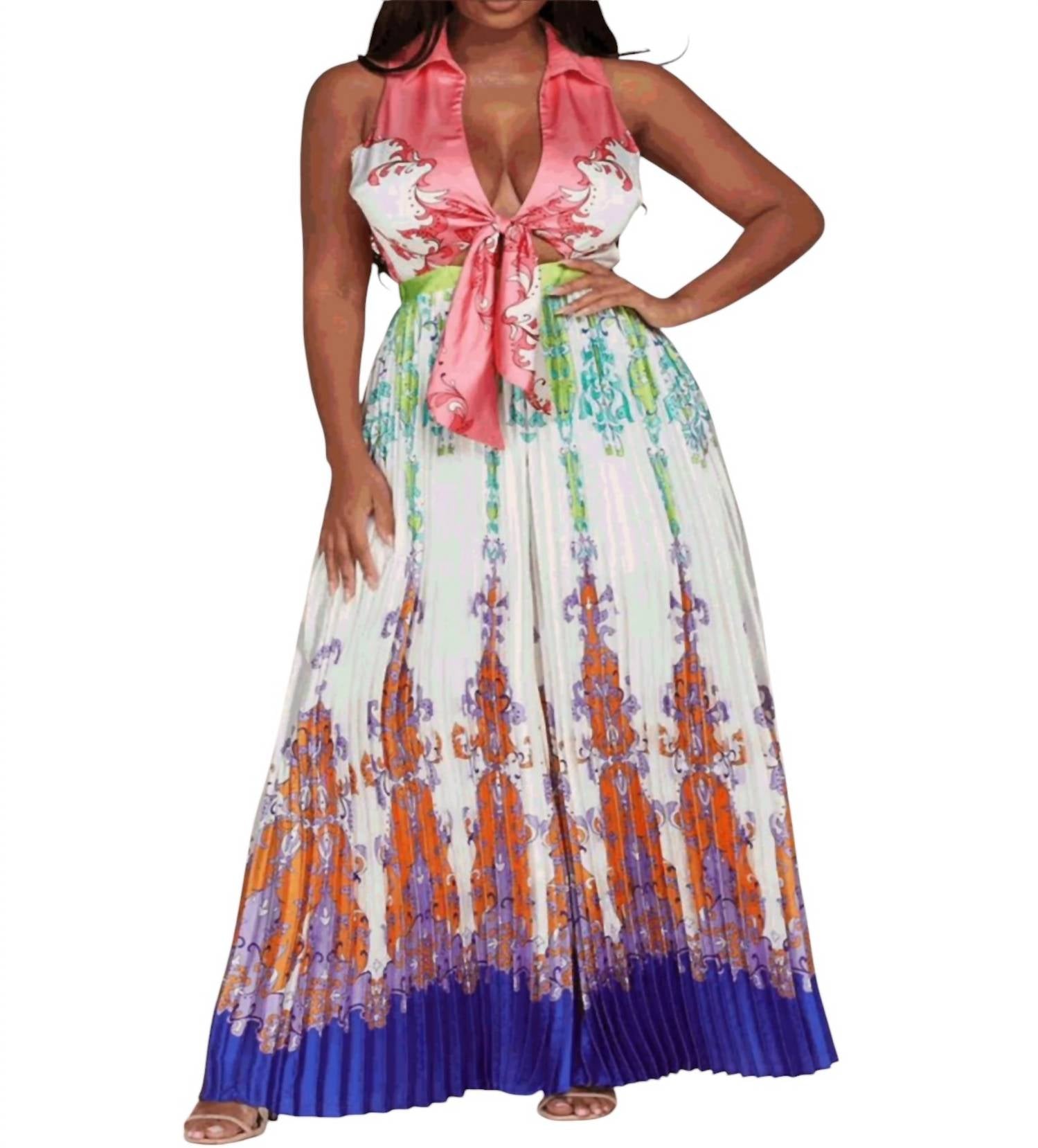 Комбинезон без рукавов с плиссировкой, разноцветный L'ATISTE, мультиколор
Комбинезон без рукавов с плиссировкой, разноцветный L'ATISTE, мультиколор