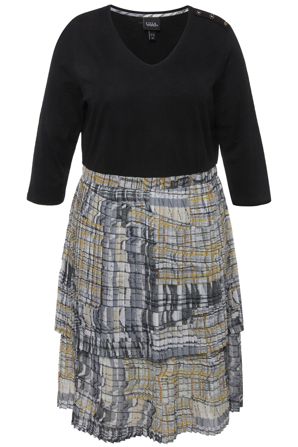 Платье Ulla Popken, серый/черный
Платье Ulla Popken, серый/черный