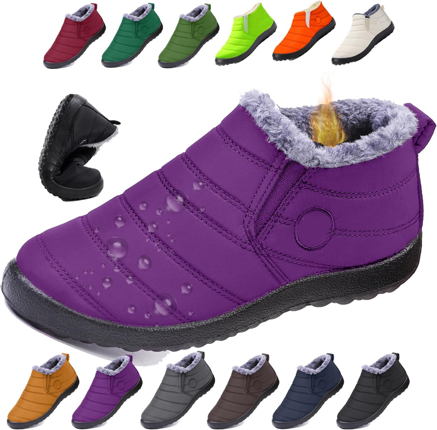 Женские и мужские босые зимние ботинки, теплые ботильоны на снег, с противоскользящей подошвой, широкой носочной частью, с меховой подкладкой, кроссовки Generic, фиолетовый
Женские и мужские босые зимние ботинки, теплые ботильоны на снег, с противоскользящей подошвой, широкой носочной частью, с меховой подкладкой, кроссовки Generic, фиолетовый