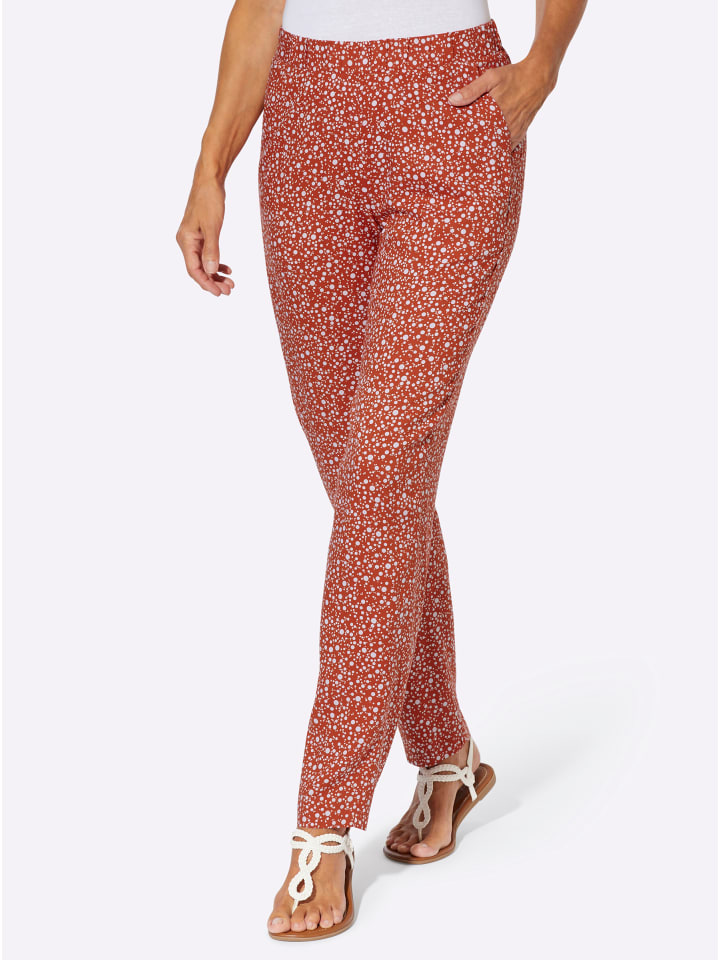 Брюки-накидки с ржаво-красным и белым принтом Sieh an!
Брюки-накидки с ржаво-красным и белым принтом Sieh an!