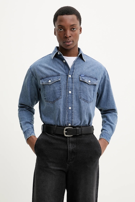 Хлопковая рубашка Hugo Blue, синий
Хлопковая рубашка Hugo Blue, синий