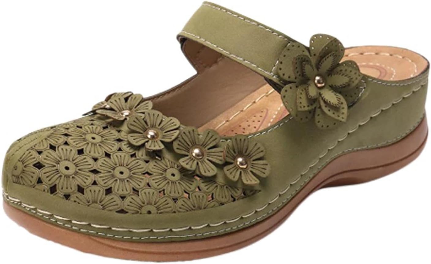 Женские сабо сандалии-мюли, удобные летние с цветами, на платформе, ортопедические сандалии, с круглым закрытым носком, прогулочные тапочки, с вырезами, дышащие, с ремешком на щиколотке Generic, зеленый
Женские сабо сандалии-мюли, удобные летние с цветами, на платформе, ортопедические сандалии, с круглым закрытым носком, прогулочные тапочки, с вырезами, дышащие, с ремешком на щиколотке Generic, зеленый