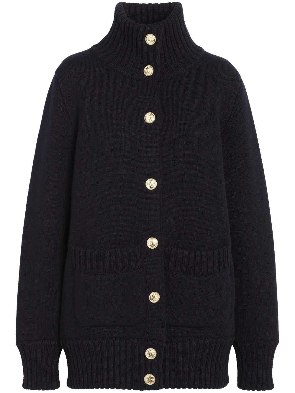 Кардиган из смесового кашемира на пуговицах Barrie, черный 
Кардиган из смесового кашемира на пуговицах Barrie, черный