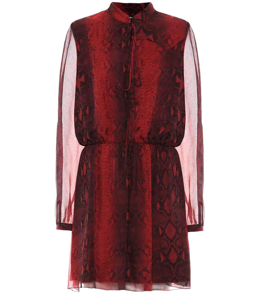 Мини-платье из шелка с принтом Amiri, бордовый
Мини-платье из шелка с принтом Amiri, бордовый