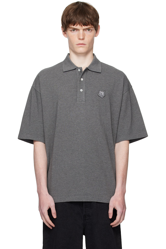 Оверсайз-поло с нашивкой в виде головы лисы Maison Kitsuné, серый
Оверсайз-поло с нашивкой в виде головы лисы Maison Kitsuné, серый
