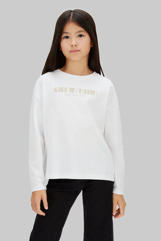 Детская хлопковая кофта с длинным рукавом Calvin Klein Jeans, белый
Детская хлопковая кофта с длинным рукавом Calvin Klein Jeans, белый