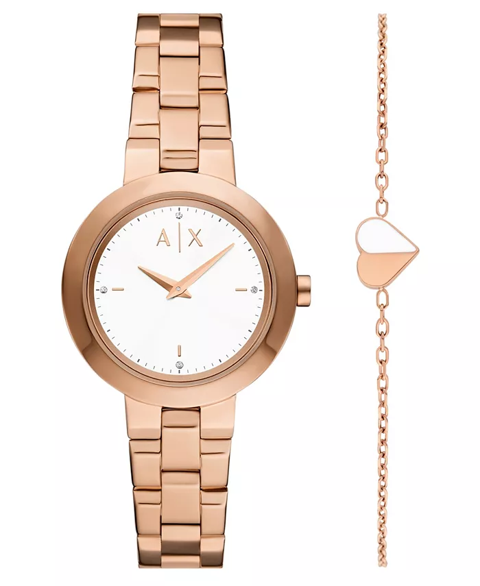 Armani Exchange Women's Two-Hand Rose Gold-Tone Stainless Steel Gift Set, 36mm A|X Armani Exchange
Armani Exchange Women's Two-Hand Rose Gold-Tone Stainless Steel Gift Set, 36mm A|X Armani Exchange