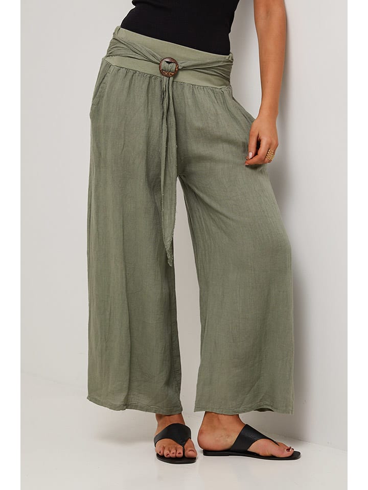 Тканевые брюки Le Monde du Lin, хаки
Тканевые брюки Le Monde du Lin, хаки