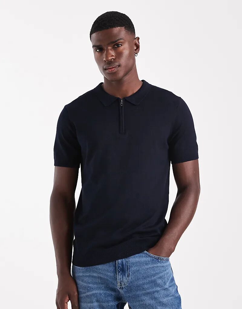 Рубашка поло French Connection с короткими рукавами и застежкой-молнией 1/2 темно-синего цвета
Рубашка поло French Connection с короткими рукавами и застежкой-молнией 1/2 темно-синего цвета