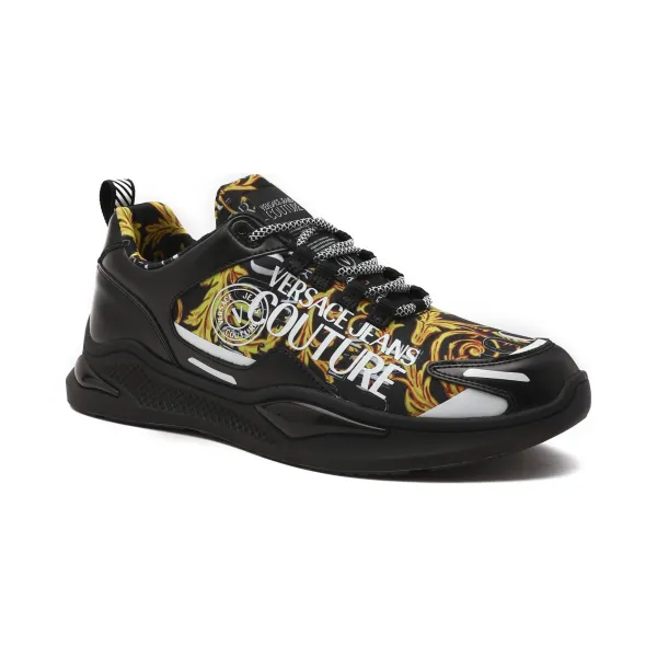 Кроссовки с добавлением кожи Versace, черный
Кроссовки с добавлением кожи Versace, черный