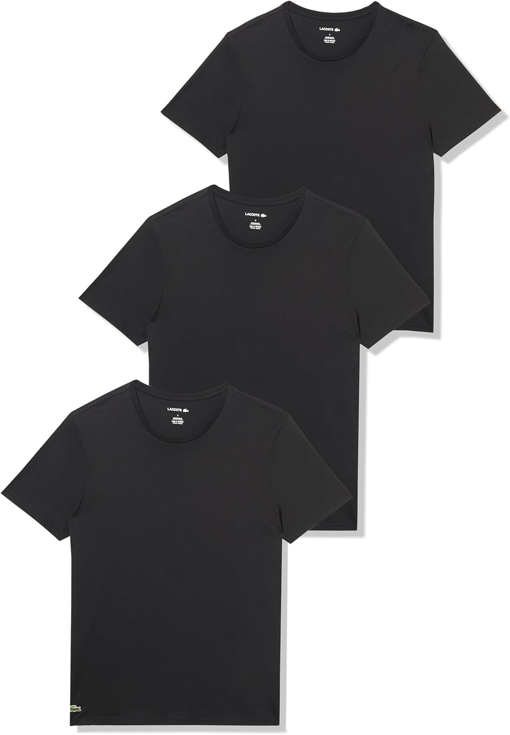 Lacoste мужская футболка с круглым вырезом, 100% хлопок, обычный крой, набор из 3 штук, Black
Lacoste мужская футболка с круглым вырезом, 100% хлопок, обычный крой, набор из 3 штук, Black