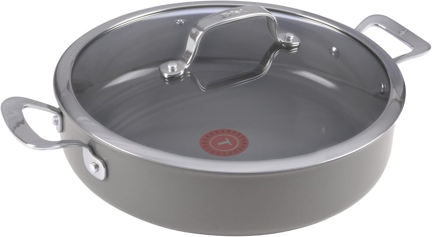 T-fal Ceramic Excellence Reserve Керамическая универсальная сковорода с антипригарным покрытием Индукционная духовка емкостью 5,5 литра для жарки в жаровне 500F Посуда, кастрюли и сковородки Серого цвета, Gray
T-fal Ceramic Excellence Reserve Керамическая универсальная сковорода с антипригарным покрытием Индукционная духовка емкостью 5,5 литра для жарки в жаровне 500F Посуда, кастрюли и сковородки Серого цвета, Gray