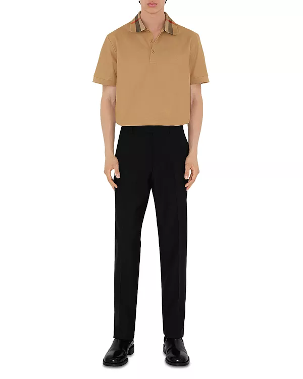 Хлопковая рубашка-поло Cody с клетчатым воротником Burberry, бежевый
Хлопковая рубашка-поло Cody с клетчатым воротником Burberry, бежевый