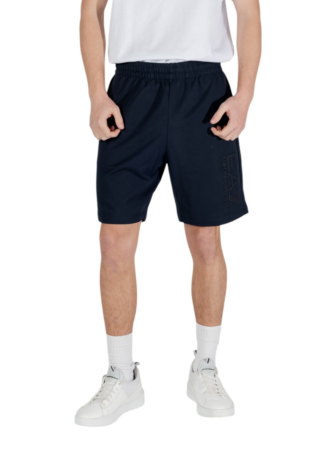 Шорты EA7 хлопковые, синий 
Шорты EA7 хлопковые, синий