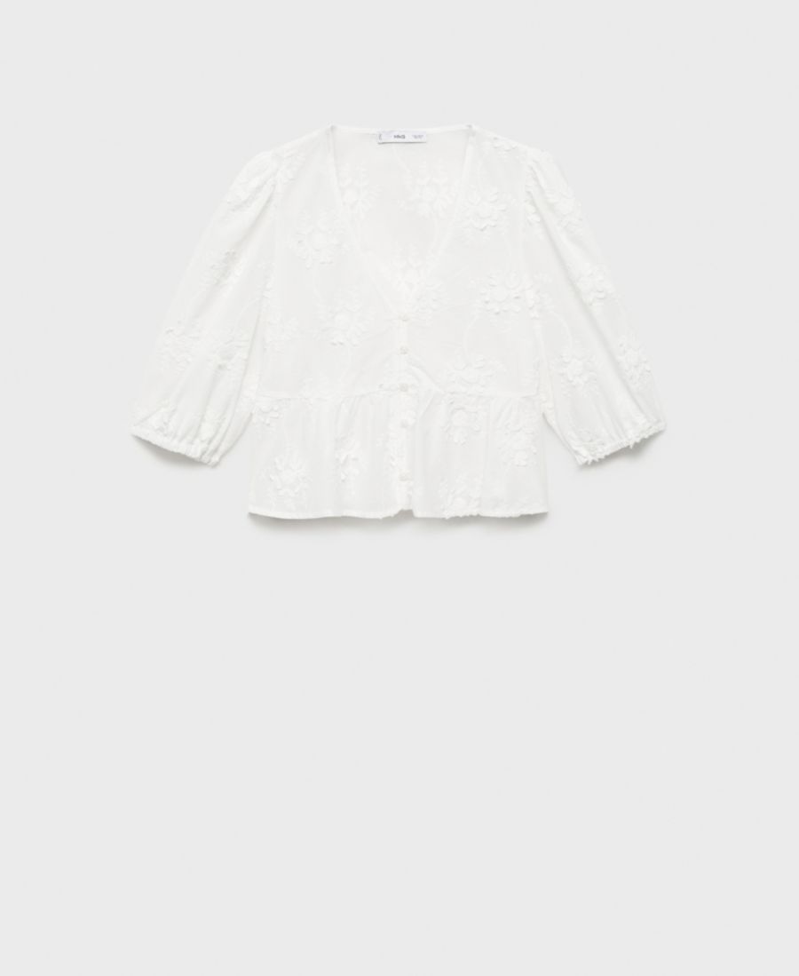 Женская хлопковая блузка с вышивкой MANGO, Off White
Женская хлопковая блузка с вышивкой MANGO, Off White