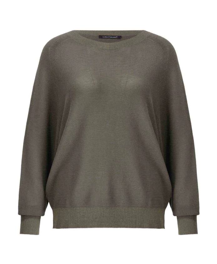 Хлопковый свитер из крепа с текстурой, подходящей для левшей Luisa Cerano, зеленый
Хлопковый свитер из крепа с текстурой, подходящей для левшей Luisa Cerano, зеленый