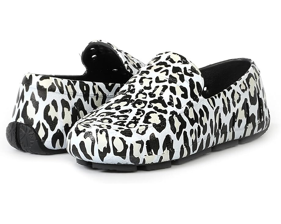 Лоферы Floafers Kids Prodigy Driver Animal Print, цвет Snow Leopard/Black 
Лоферы Floafers Kids Prodigy Driver Animal Print, цвет Snow Leopard/Black