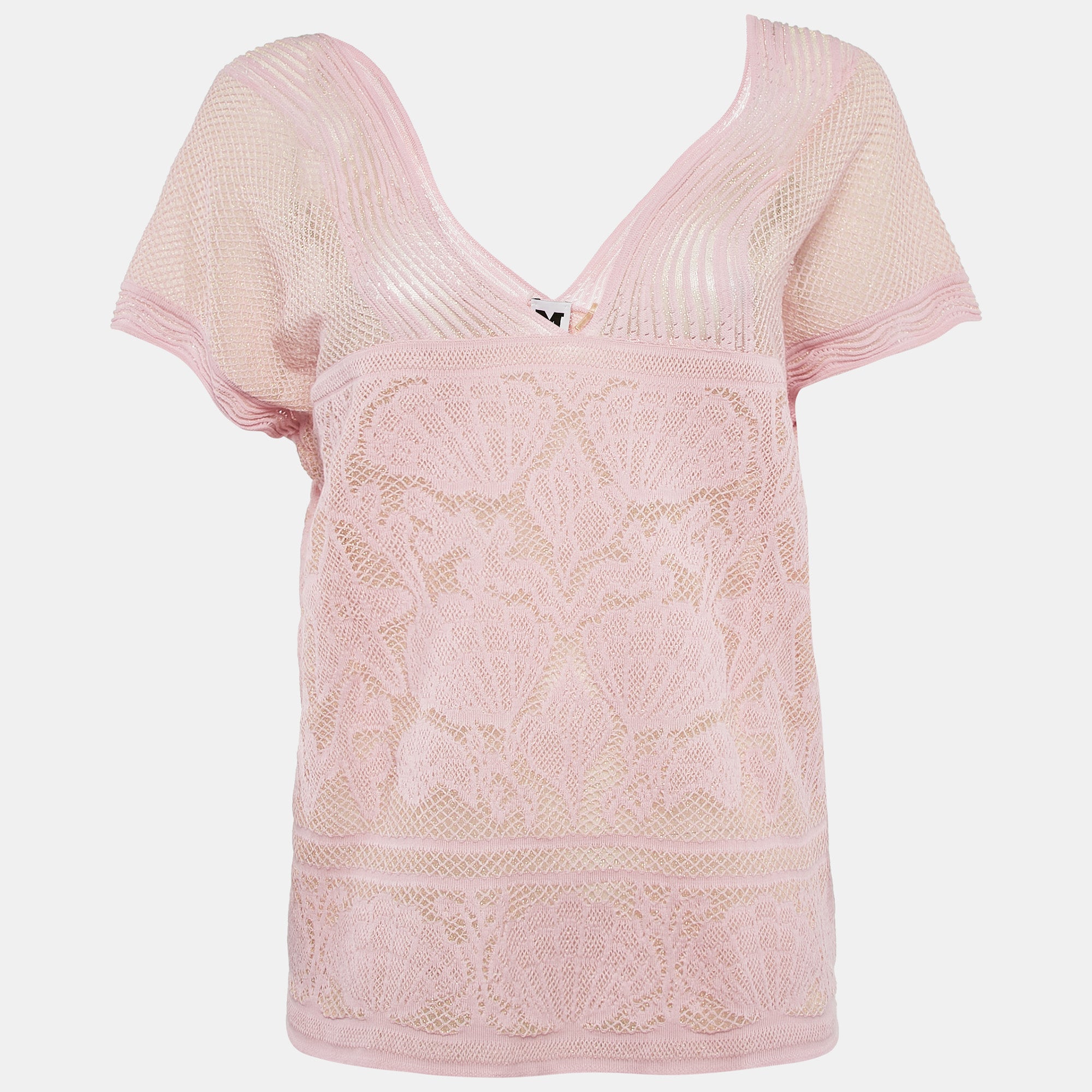 M Missoni Вязаный топ Missoni розового цвета с цветочным узором и люрексом
M Missoni Вязаный топ Missoni розового цвета с цветочным узором и люрексом