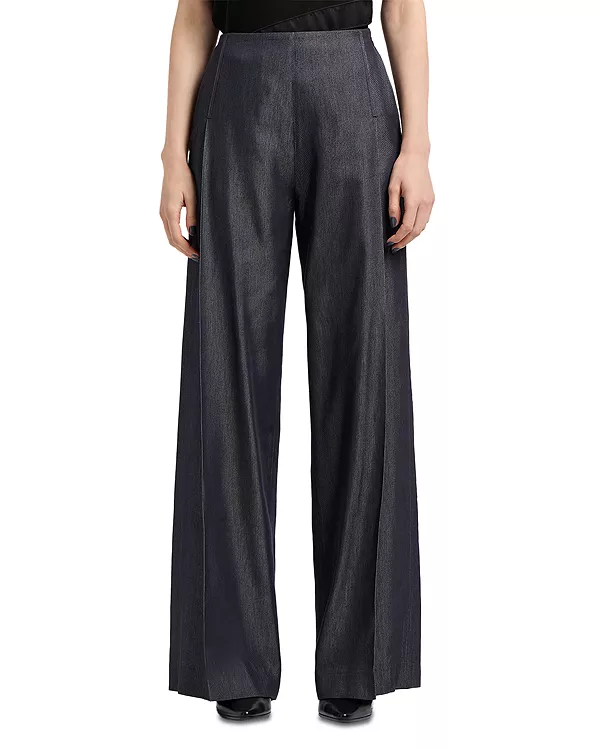 Брюки со складками по шву Emporio Armani, черный
Брюки со складками по шву Emporio Armani, черный