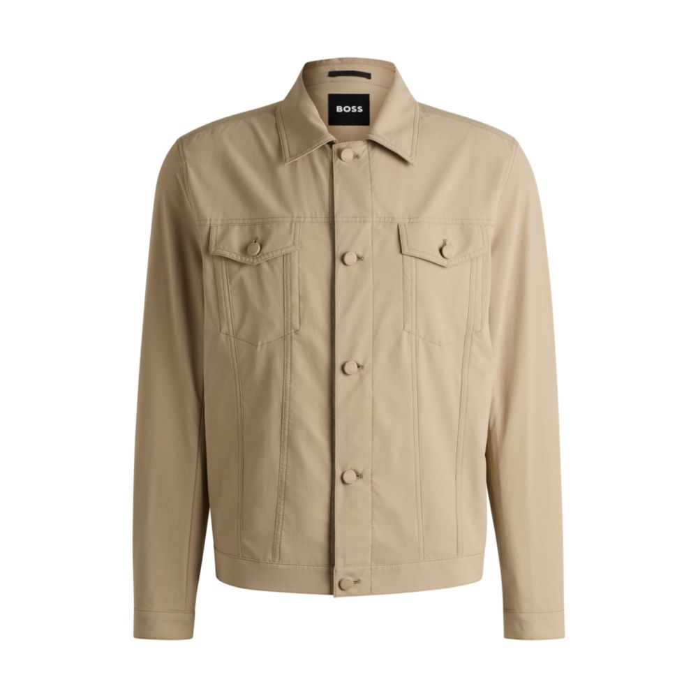 Свободная верхняя рубашка из эластичной моющейся ткани BOSS, светло-бежевый
Свободная верхняя рубашка из эластичной моющейся ткани BOSS, светло-бежевый