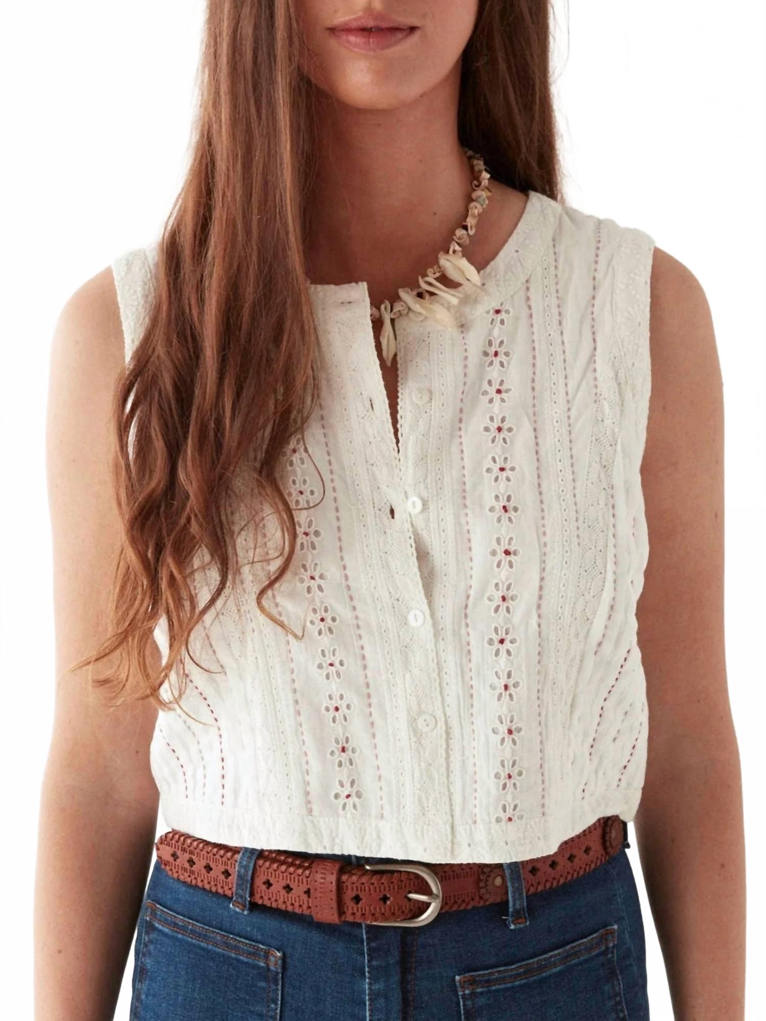 Франческа Белая блузка без рукавов Maison Hotel
Франческа Белая блузка без рукавов Maison Hotel