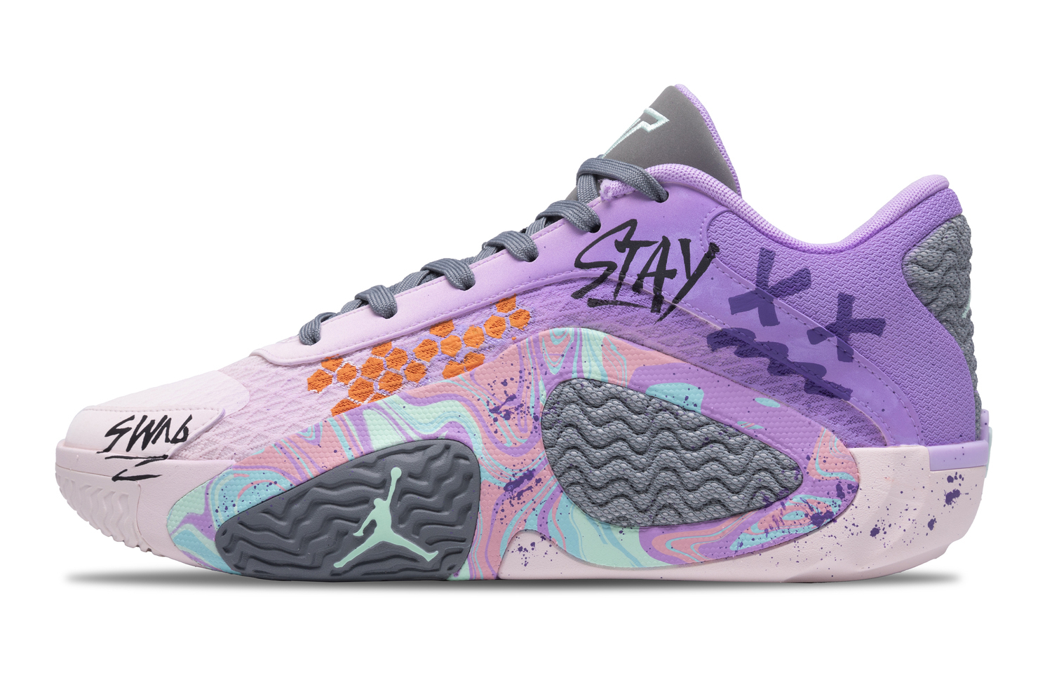 Tatum 2 Баскетбольные кроссовки мужские низкие серые Jordan, фиолетово-синие
Tatum 2 Баскетбольные кроссовки мужские низкие серые Jordan, фиолетово-синие