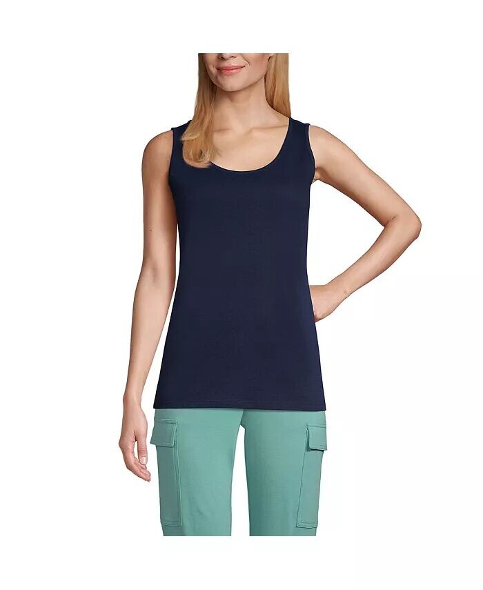 Женская высокая хлопковая майка на бретелях Lands' End, синий
Женская высокая хлопковая майка на бретелях Lands' End, синий