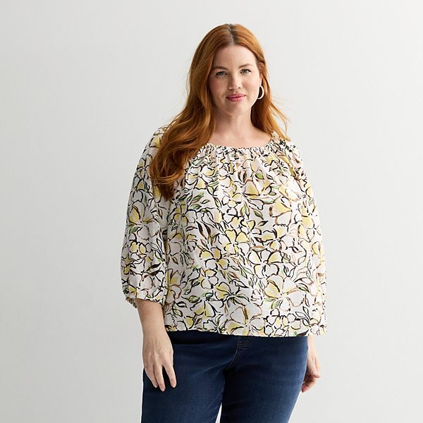 Топ женский Plus size с присборенными деталями Sonoma Goods For Life, Yellow Pink Floral
Топ женский Plus size с присборенными деталями Sonoma Goods For Life, Yellow Pink Floral