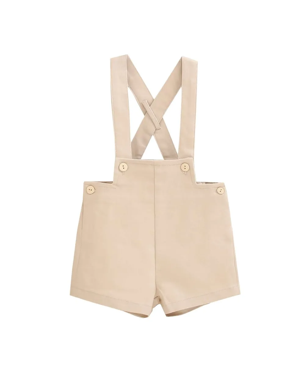 Короткий детский комбинезон с деревянными пуговицами Dadati, бежевый
Короткий детский комбинезон с деревянными пуговицами Dadati, бежевый