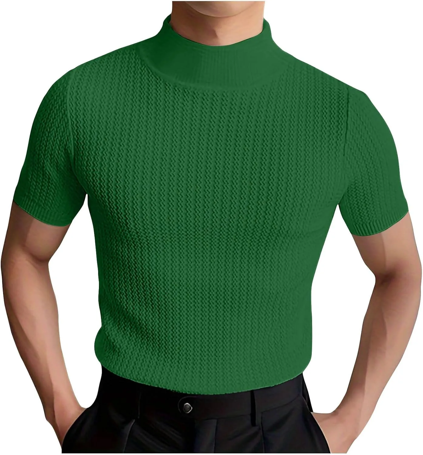 Мужская футболка с высоким воротником, риб
Мужская футболка с высоким воротником, риб