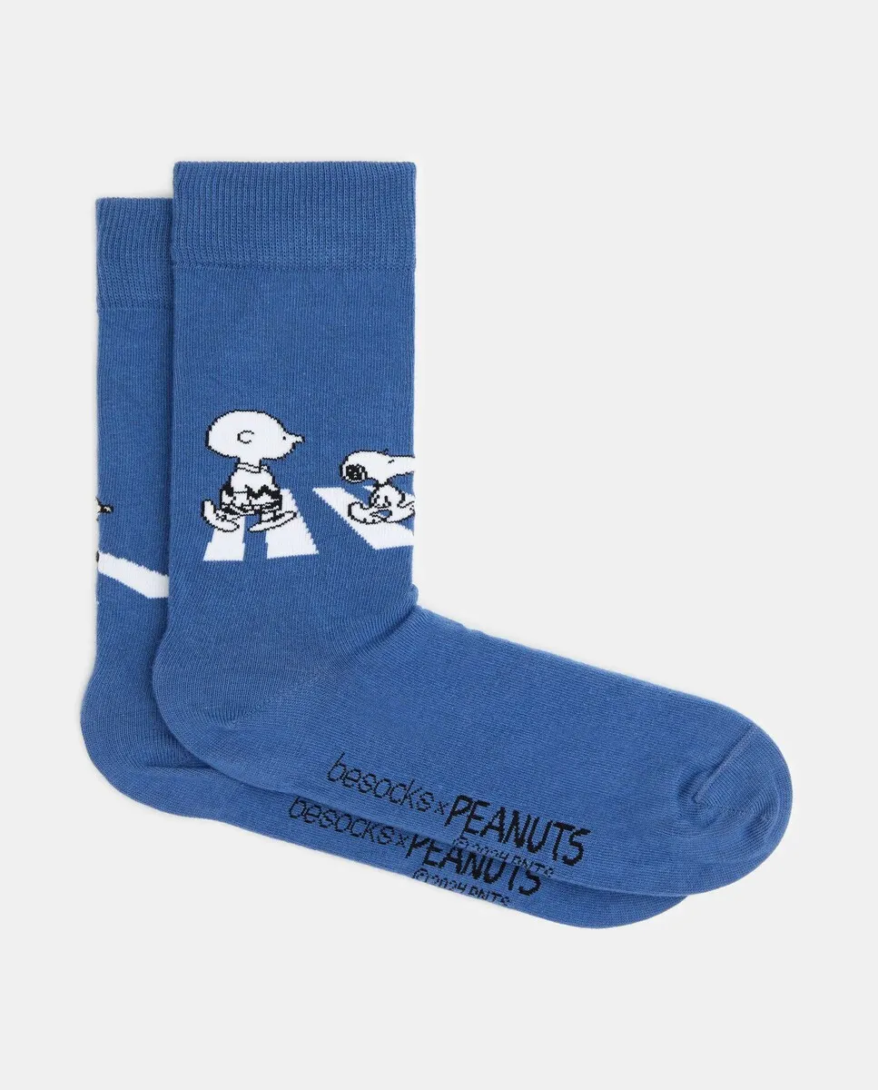 Высокие унисекс носки из органического хлопка с изображением Снупи бежевого цвета Besocks, синий
Высокие унисекс носки из органического хлопка с изображением Снупи бежевого цвета Besocks, синий