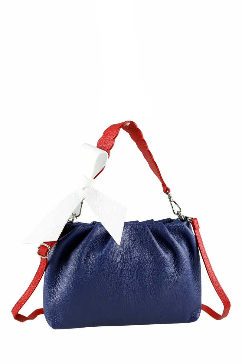 Сумка через плечо COLLEZIONE ALESSANDRO "Триколор" из кожи, с бантом, синий
Сумка через плечо COLLEZIONE ALESSANDRO "Триколор" из кожи, с бантом, синий