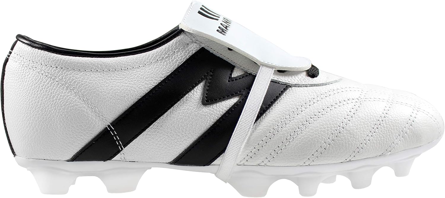 Взрослые футбольные бутсы из телячьей кожи бело-черные для твердого грунта Manriquez
Взрослые футбольные бутсы из телячьей кожи бело-черные для твердого грунта Manriquez