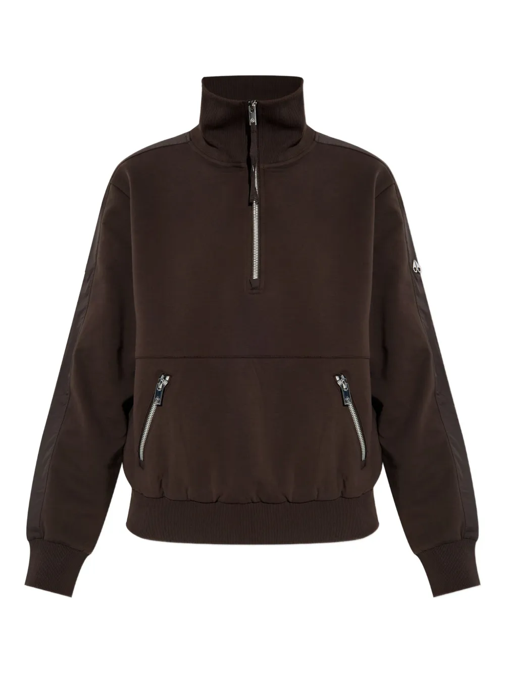 Свитшот на молнии четверть длины из комбинированных материалов Moose Knuckles, коричневый
Свитшот на молнии четверть длины из комбинированных материалов Moose Knuckles, коричневый