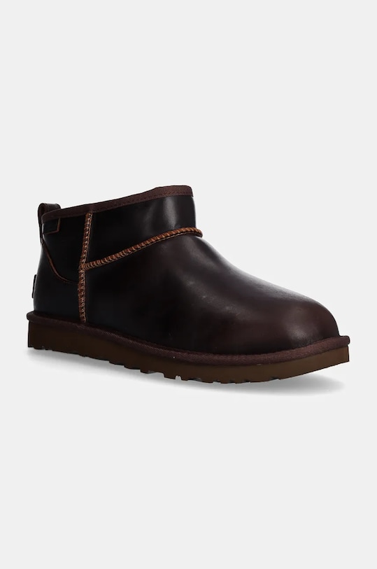 Мужские угги зимние Ugg Classic Ultra Mini Regen кожаные, коричневый 
Мужские угги зимние Ugg Classic Ultra Mini Regen кожаные, коричневый